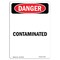 Signmission Safety Sign, OSHA Danger, 5" Height, Portrait Contaminated, Portrait OS-DS-D-35-V-1832 - alternate 1
